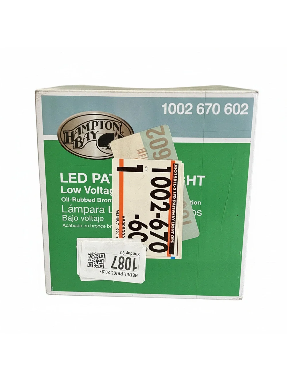 Hampton Bay LED Pathway Light, Low Voltage, Oil-Rubbed Bronze Finish, Warm White